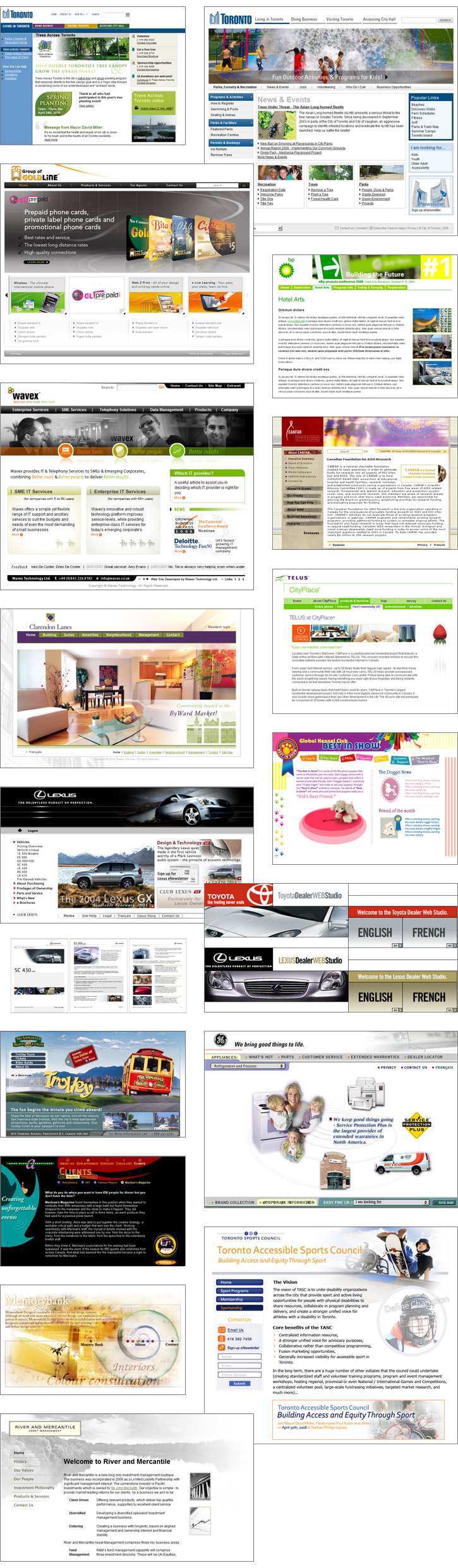 Web site samples